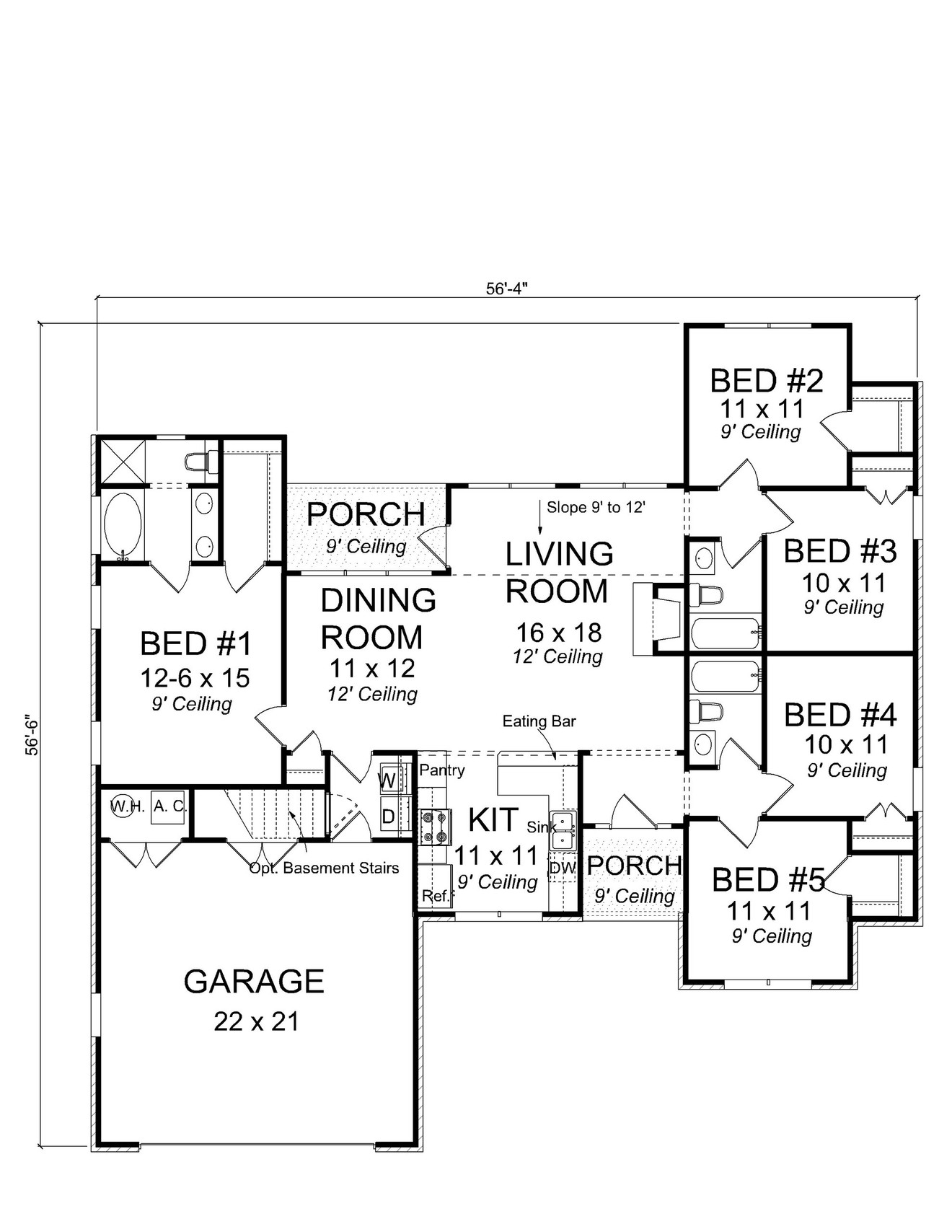 Traditional House Plan - Appleton 22847 - 1st Floor Plan