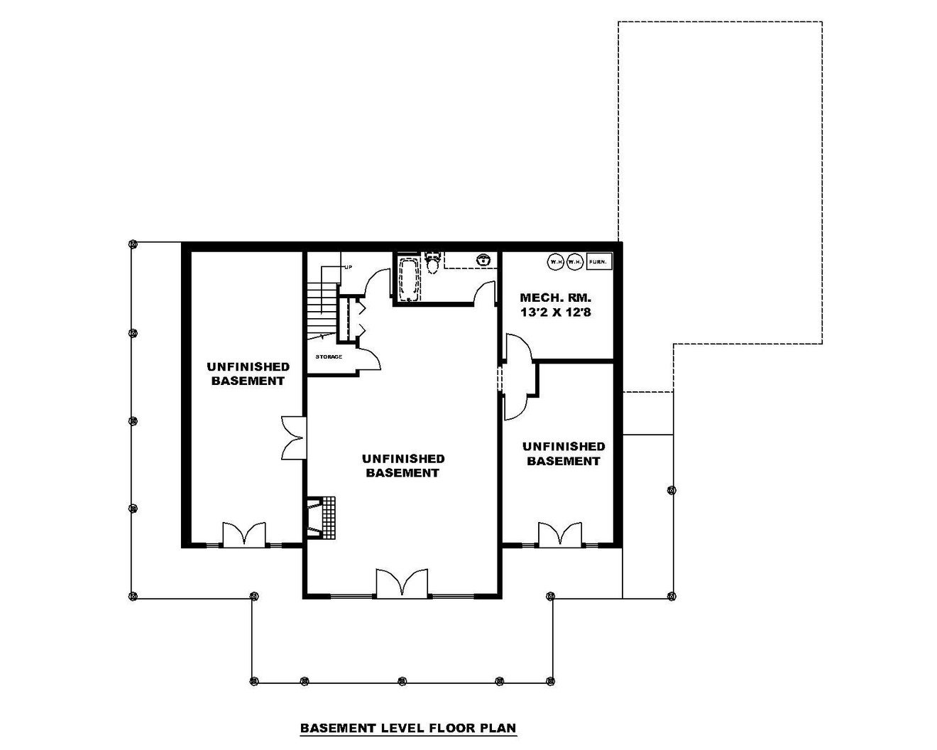 Craftsman House Plan - 66910 - Basement Floor Plan