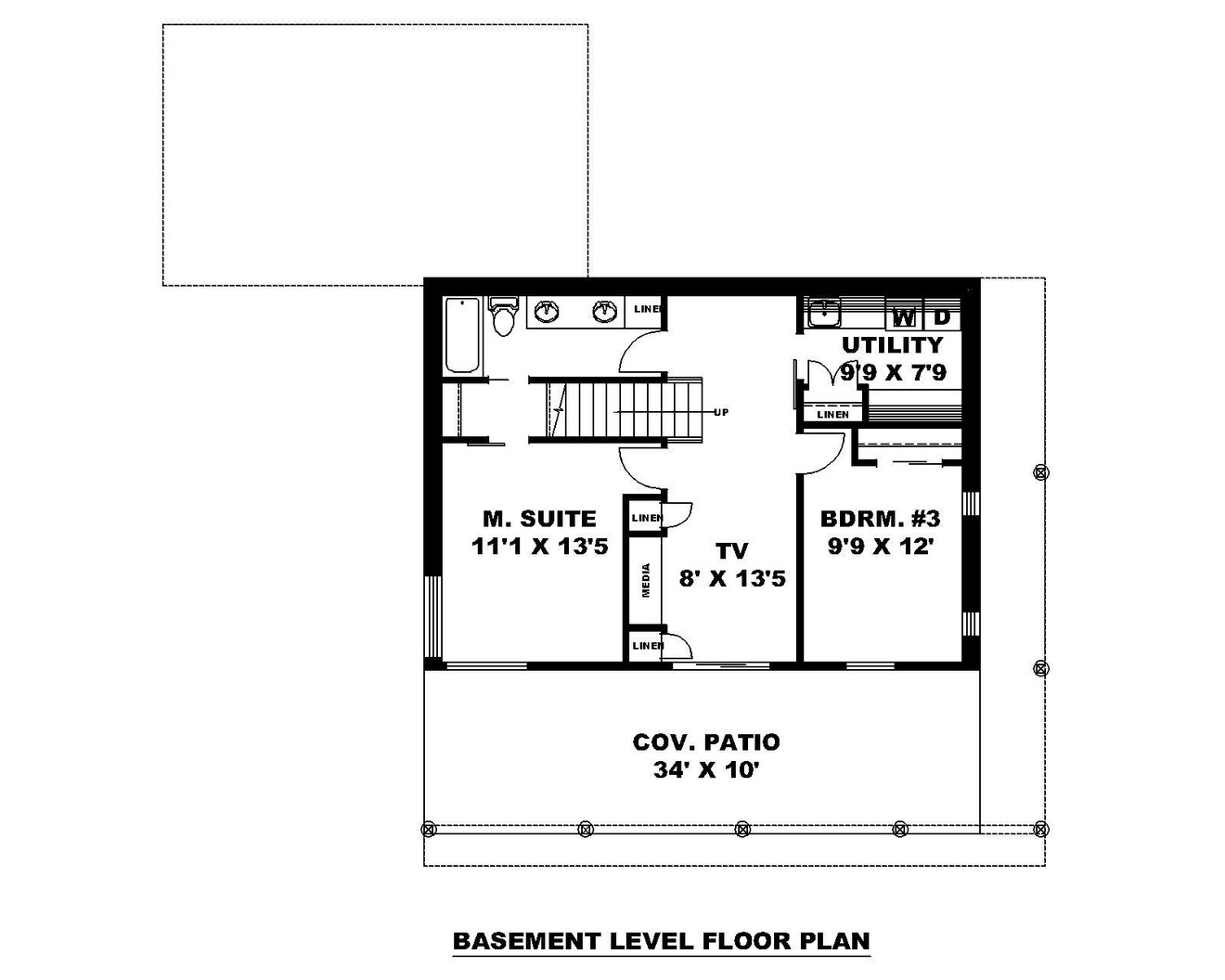 Craftsman House Plan - 17492 - Basement Floor Plan