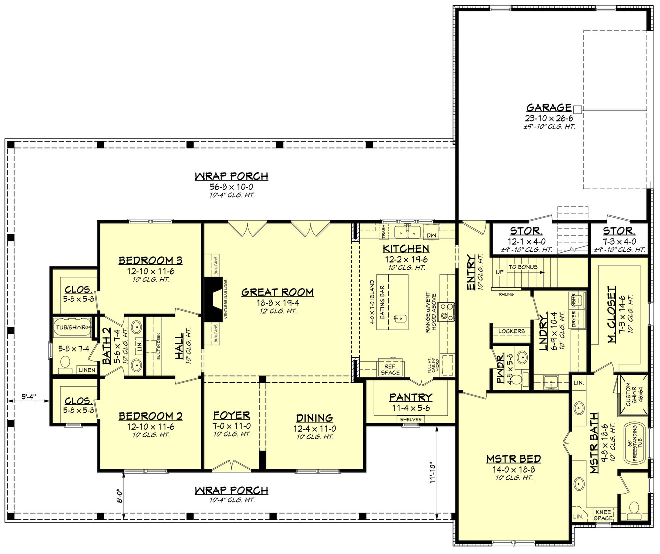 Farmhouse House Plan - Lennon 48992 - 1st Floor Plan