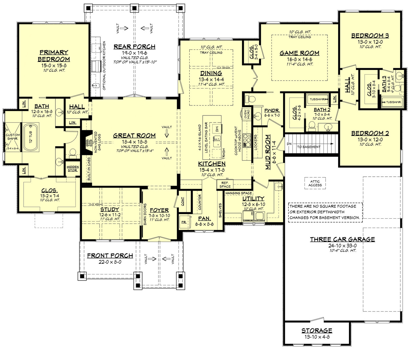 Craftsman House Plan - Odessa 37838 - Optional Floor Plan