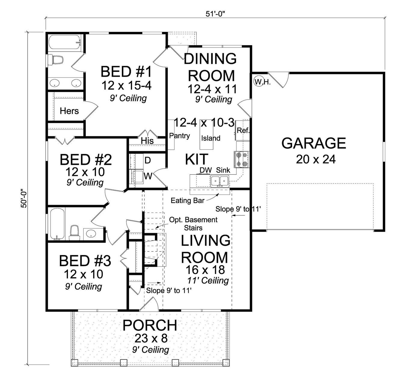 Cottage House Plan - Magnolia Cottage 21803 - 1st Floor Plan