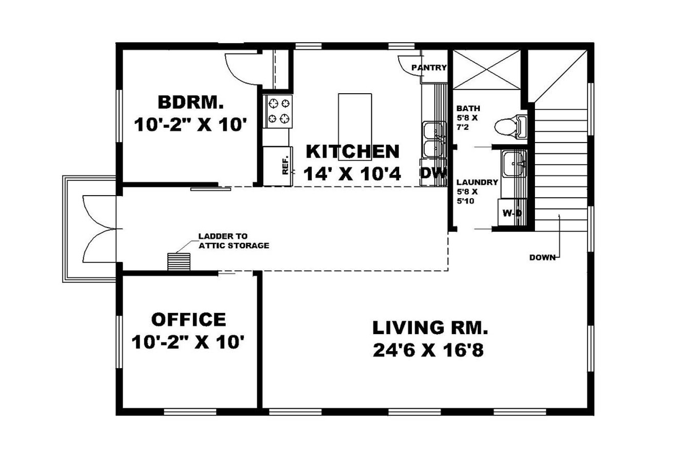 Secondary Image - Country House Plan - 74666 - 2nd Floor Plan