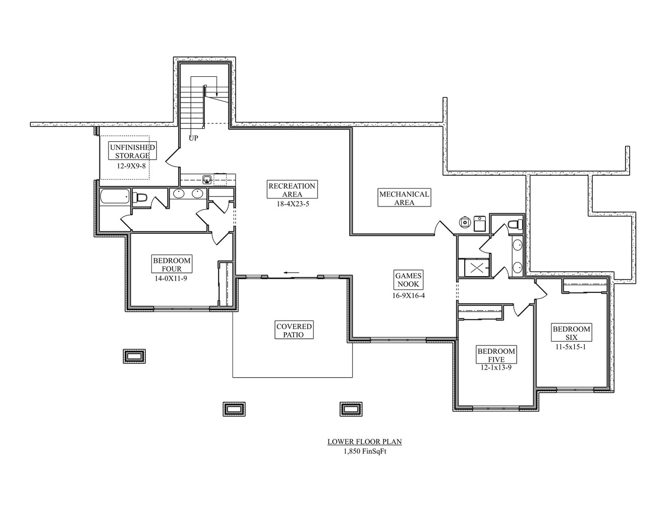 Craftsman House Plan - Carlson Creek II 22143 - Basement Floor Plan