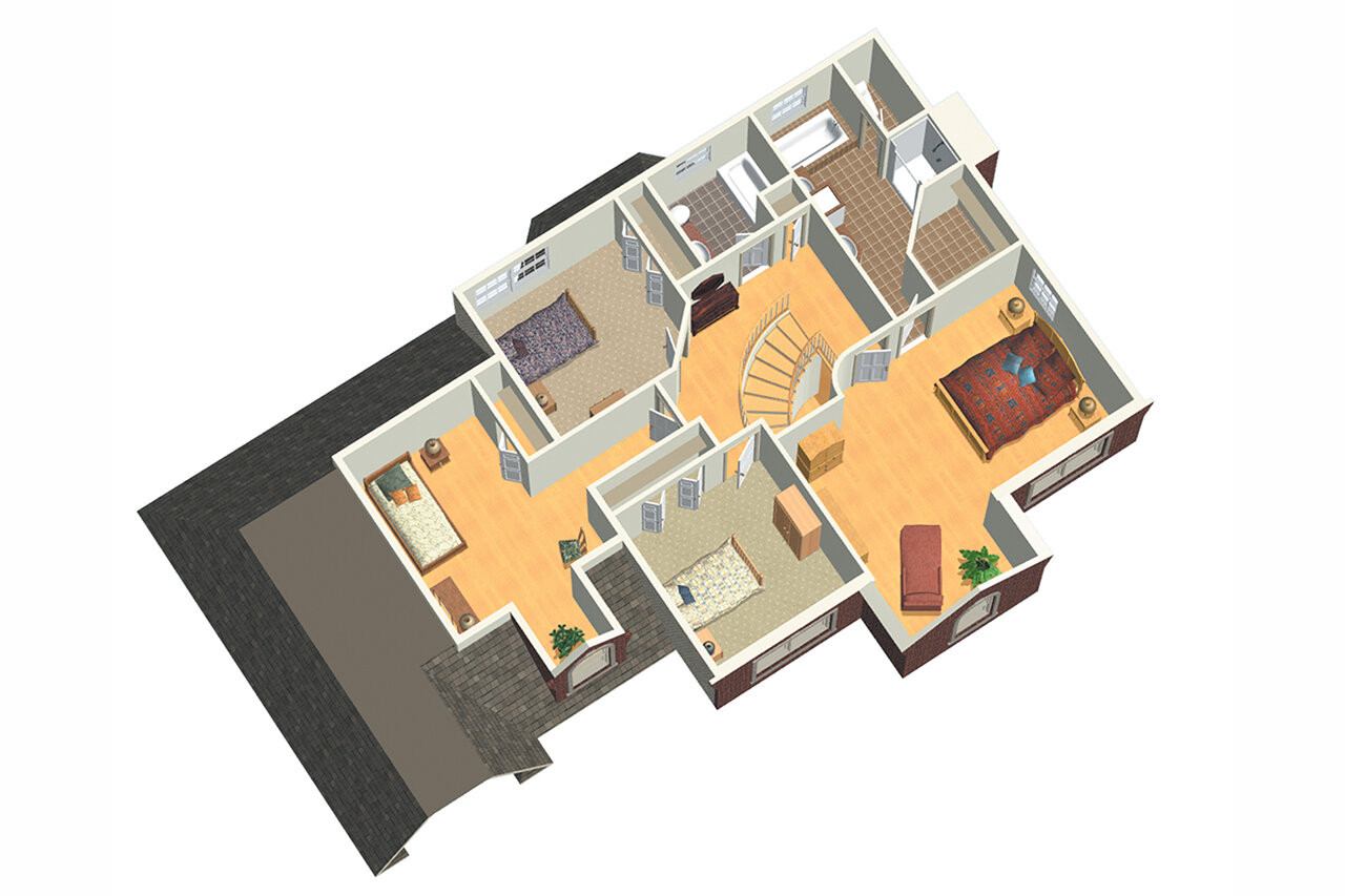 European House Plan - 98691 - 2nd Floor Plan