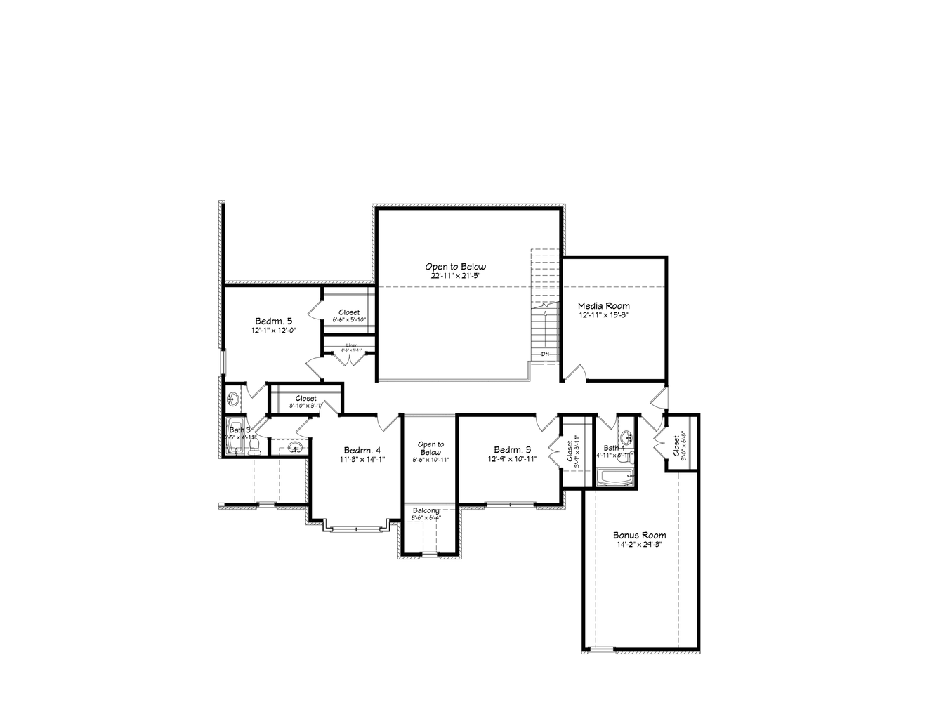 Secondary Image - Modern House Plan - 80571 - 2nd Floor Plan