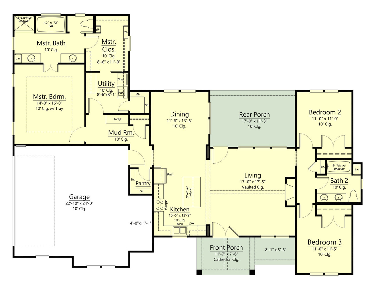 Farmhouse House Plan - 88246 - 1st Floor Plan