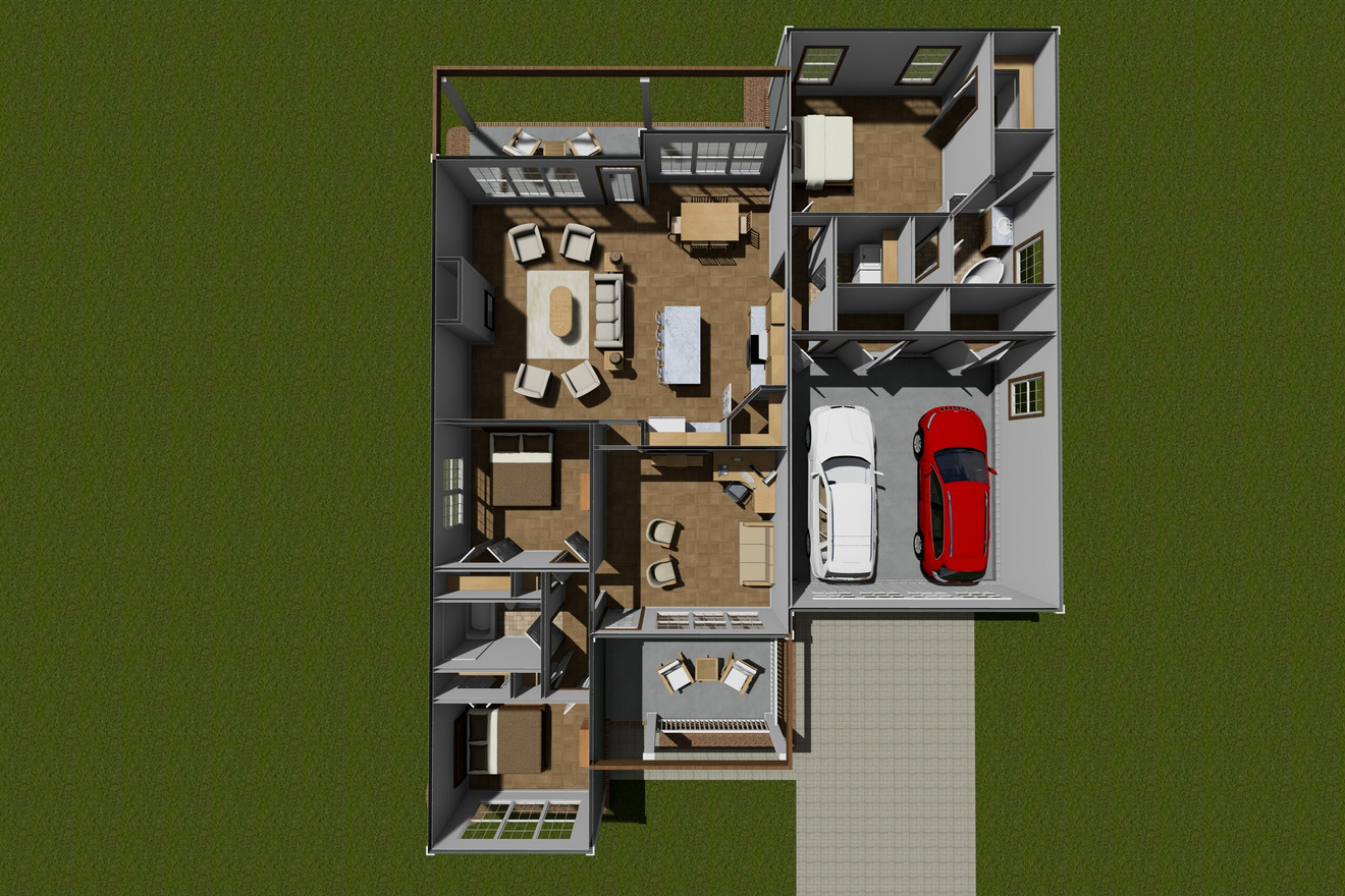 Plan 88720 - Aerial View Floor Plan - Other Floor Plan
