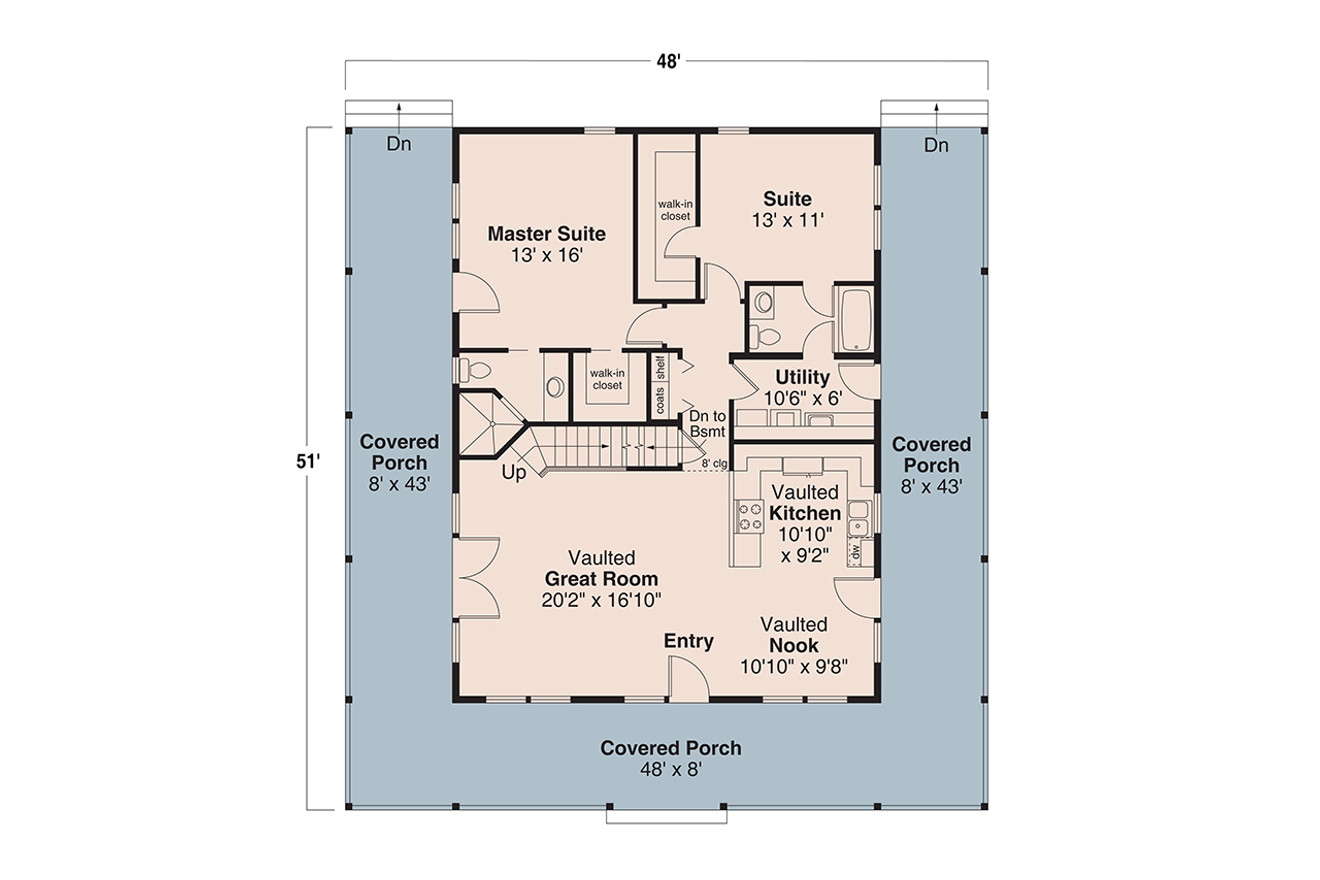 Farmhouse House Plan - Elmshade 79270 - 1st Floor Plan