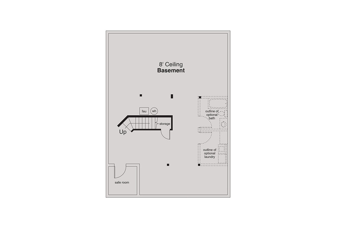 Farmhouse House Plan - Elmshade 79270 - Basement Floor Plan