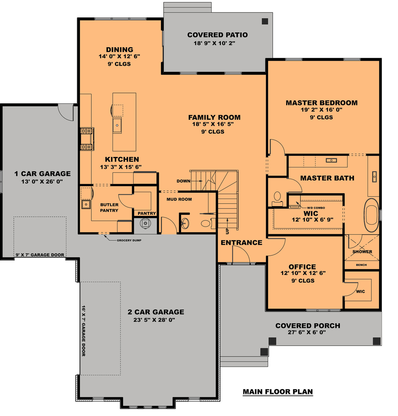 Farmhouse House Plan - The Homestead 63939 - 1st Floor Plan