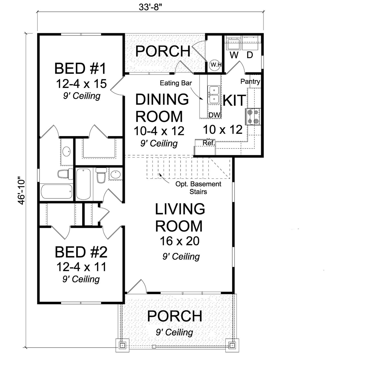 Cottage House Plan - Summer Cottage 78203 - 1st Floor Plan
