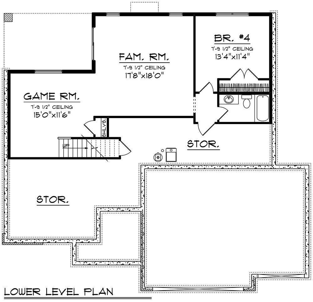 Contemporary House Plan - 86373 - Basement Floor Plan