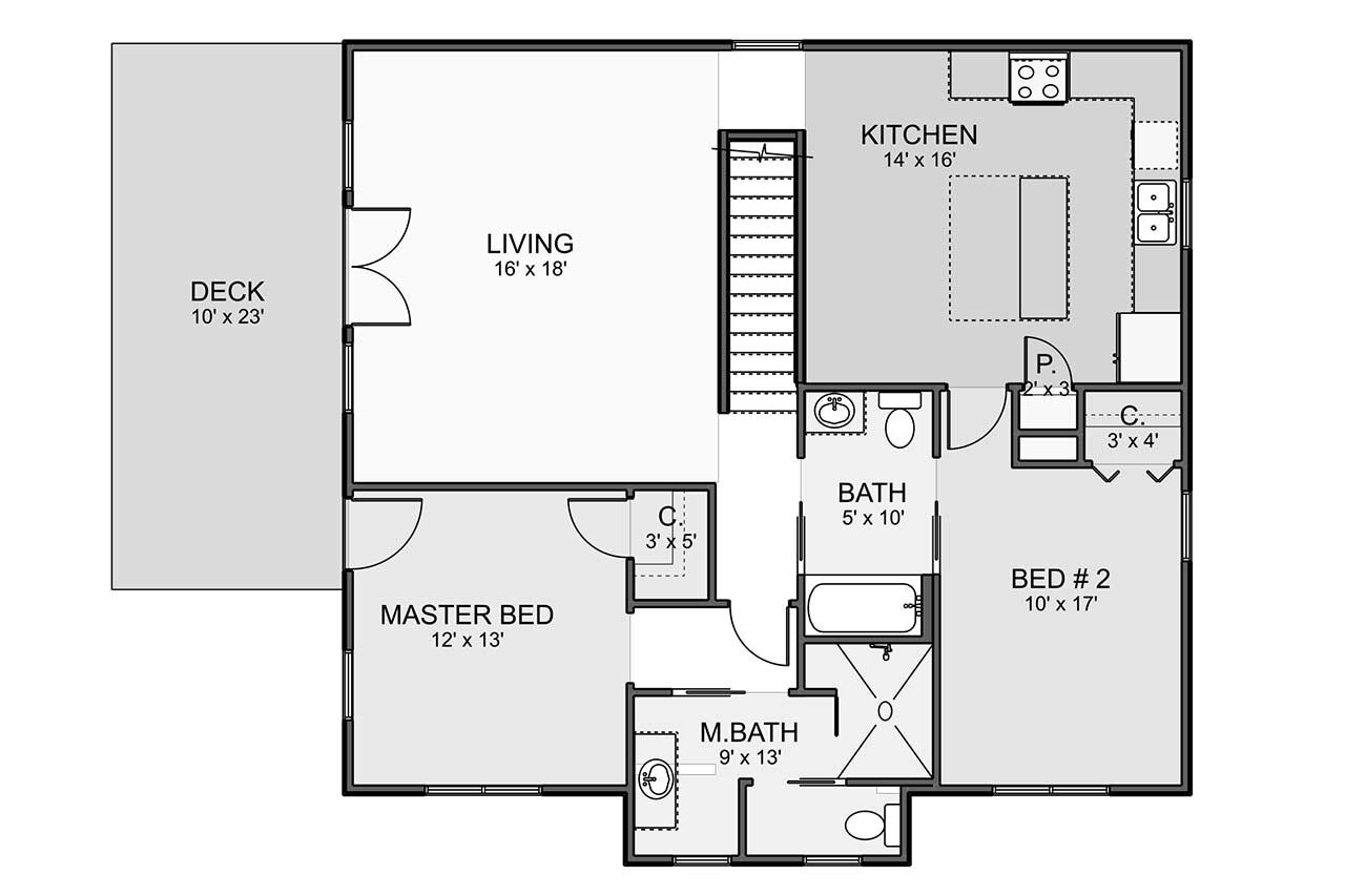Traditional House Plan - Jericho 23101 - 2nd Floor Plan