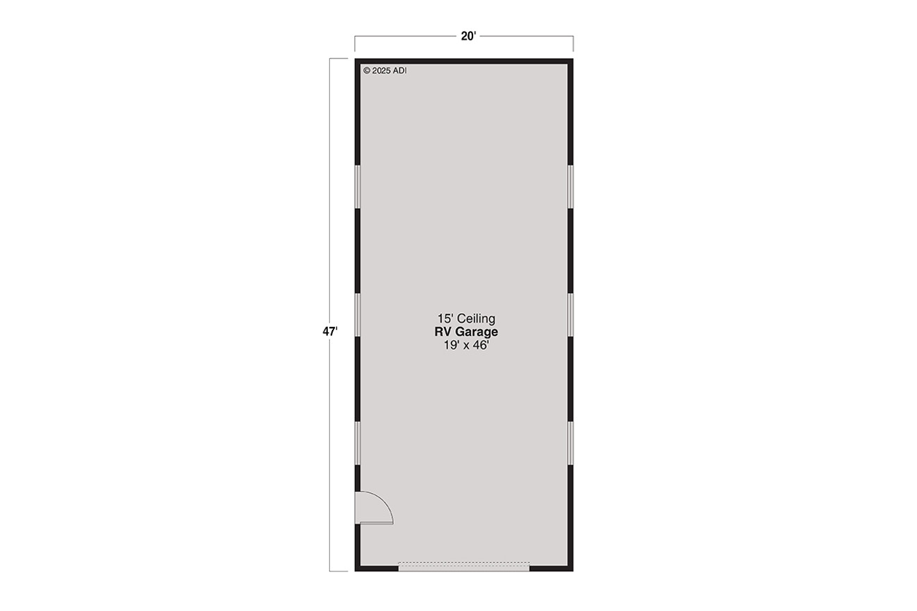 Traditional House Plan - RV Garage 61521 - 1st Floor Plan