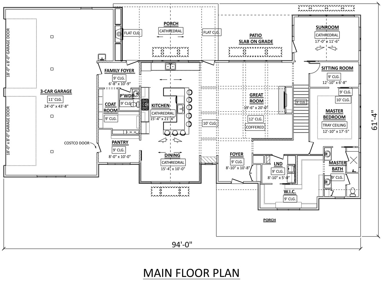 Farmhouse House Plan - 96031 - 1st Floor Plan