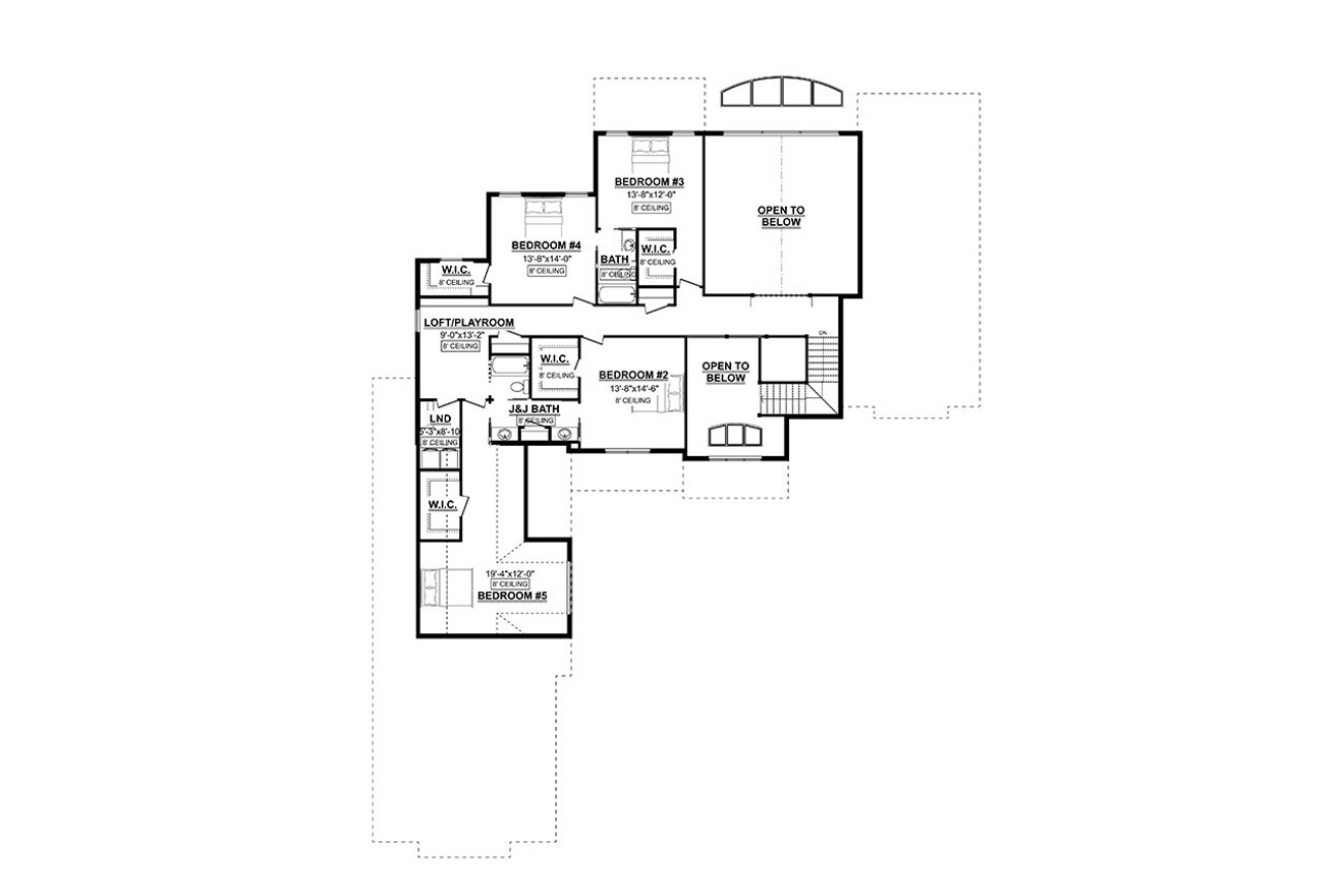 Craftsman House Plan - 78614 - 2nd Floor Plan