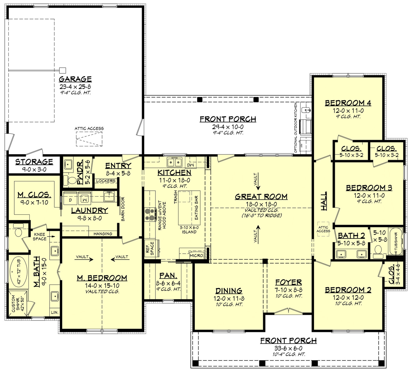 Farmhouse House Plan - Kennedy Creek 61203 - 1st Floor Plan