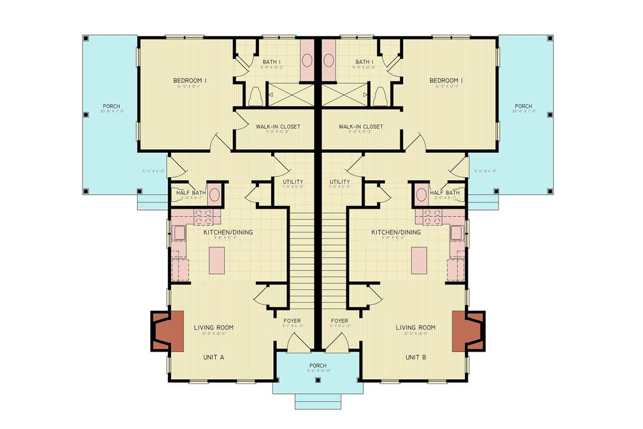 Craftsman House Plan - Henry 36941 - 1st Floor Plan