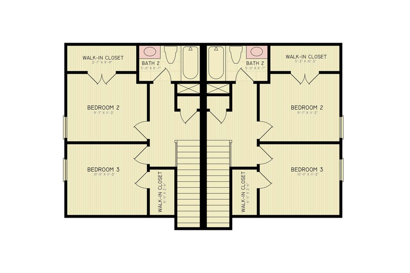 Secondary Image - Craftsman House Plan - Henry 36941 - 2nd Floor Plan