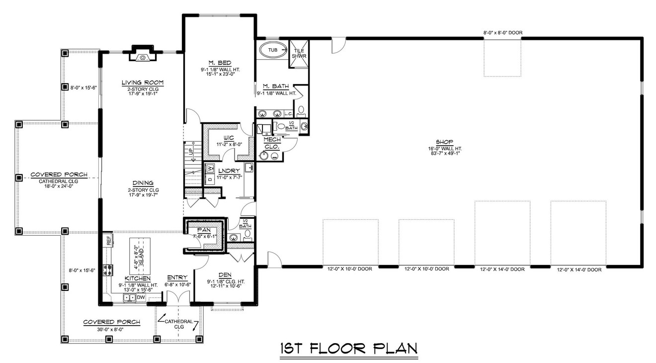 Farmhouse House Plan - 27765 - 1st Floor Plan