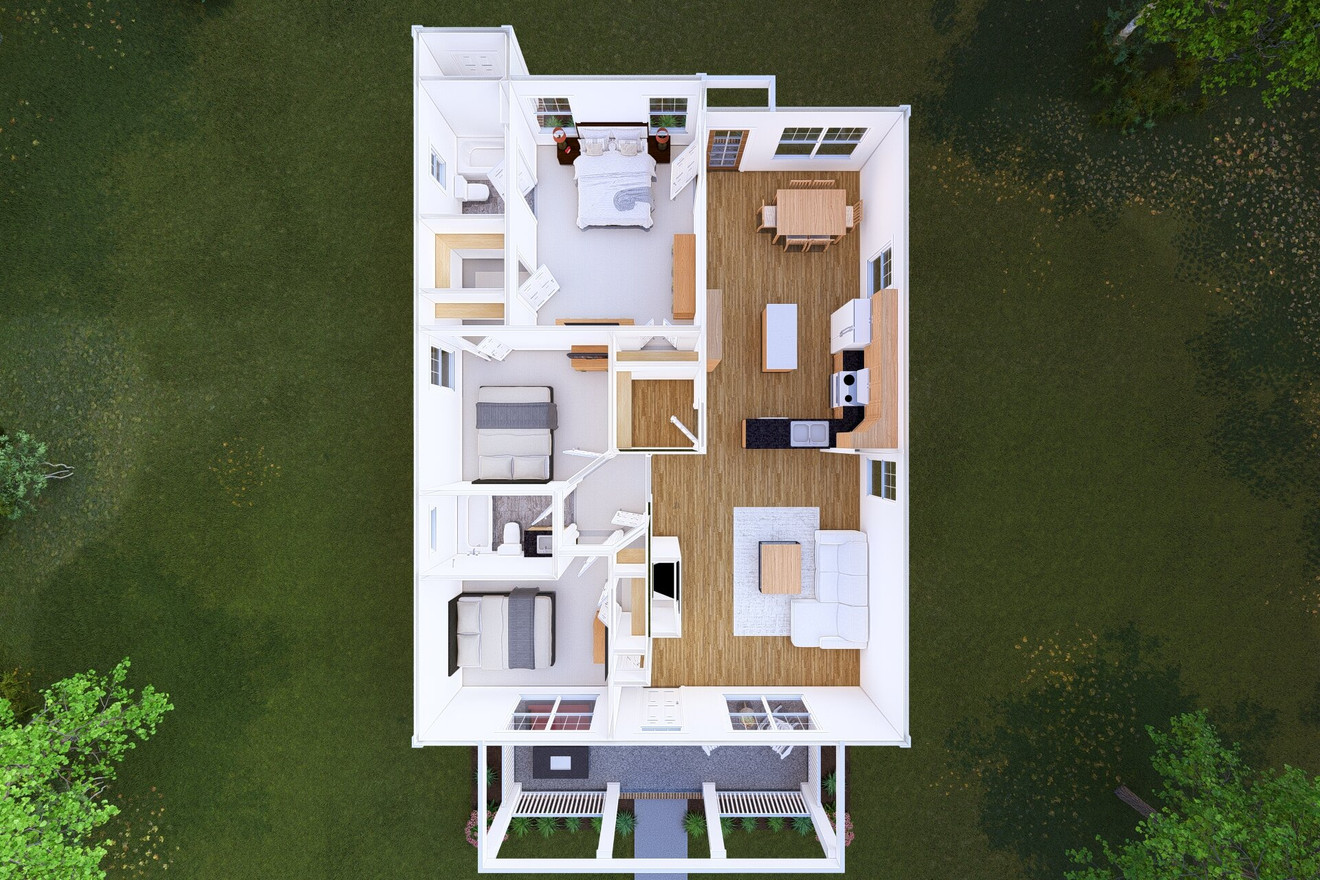 Cottage House Plan - Dogwood Cottage 37123 - 1st Floor Plan