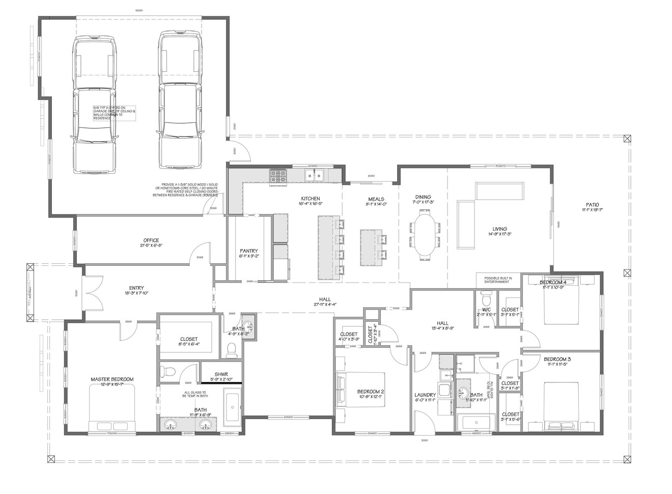 Craftsman House Plan - Foxton Locks 49356 - 1st Floor Plan