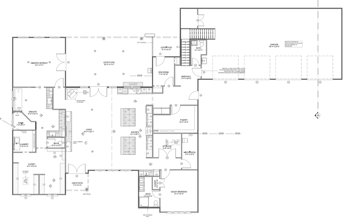 Farmhouse House Plan - Weighbridge 35964 - 1st Floor Plan