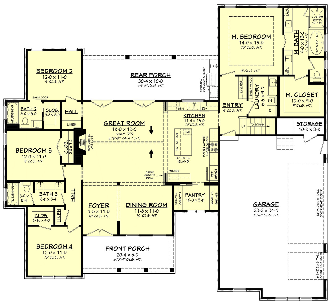 Farmhouse House Plan - Ansley Court 99884 - 1st Floor Plan