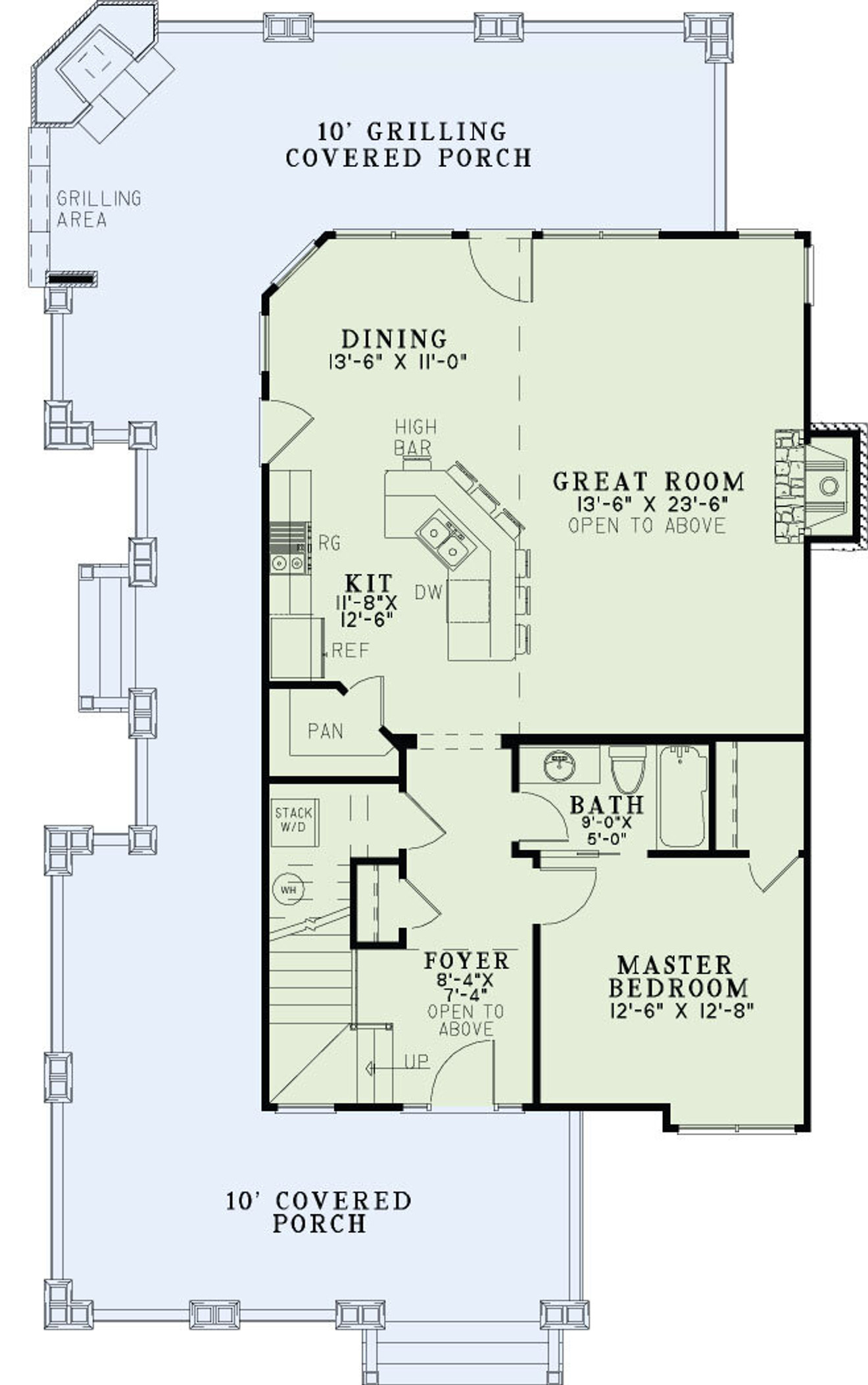 Craftsman House Plan - Angler Retreat 21424 - 1st Floor Plan