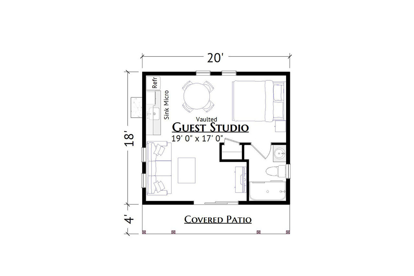 Modern House Plan - Be My Guest 17661 - 1st Floor Plan