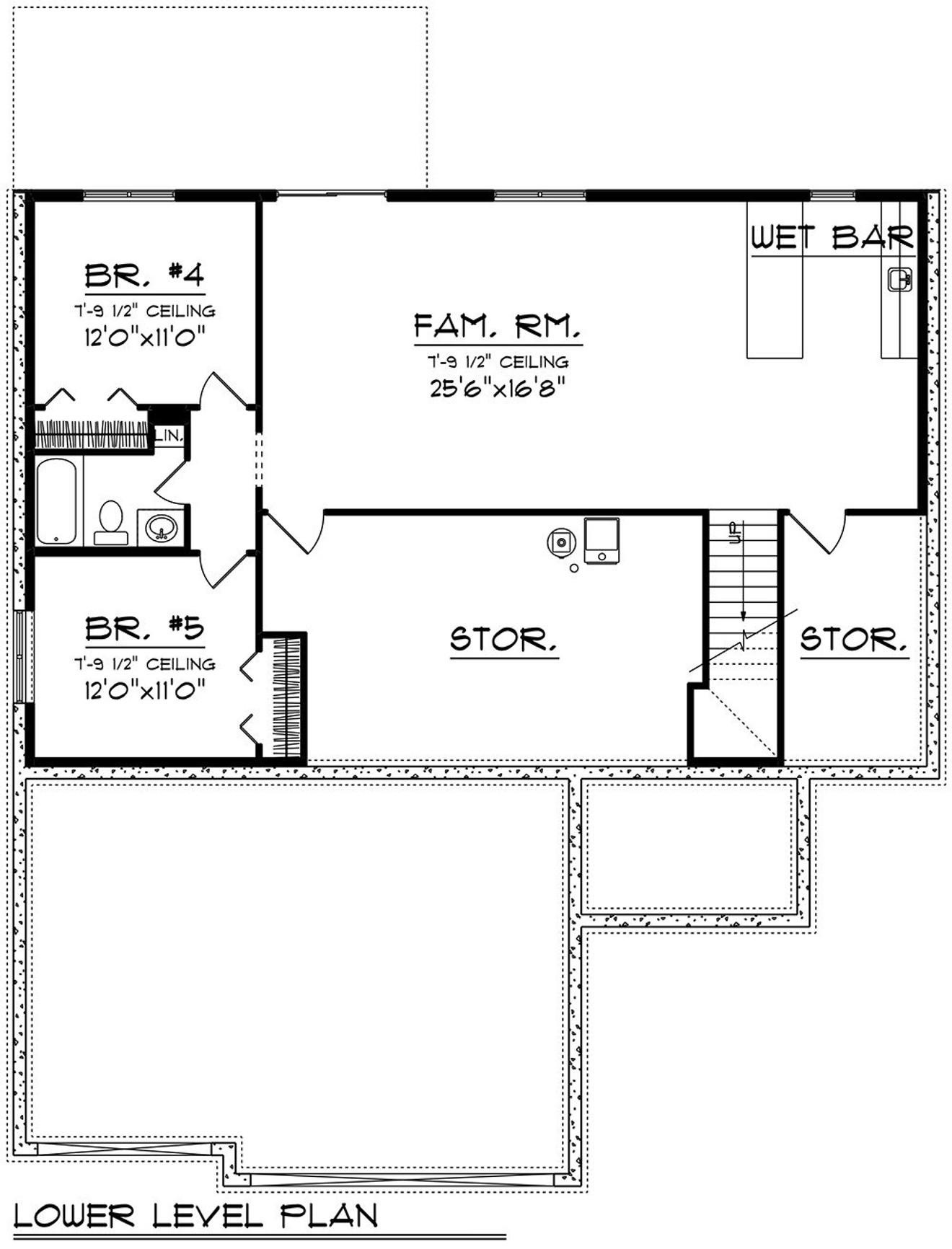 Contemporary House Plan - 80785 - Basement Floor Plan