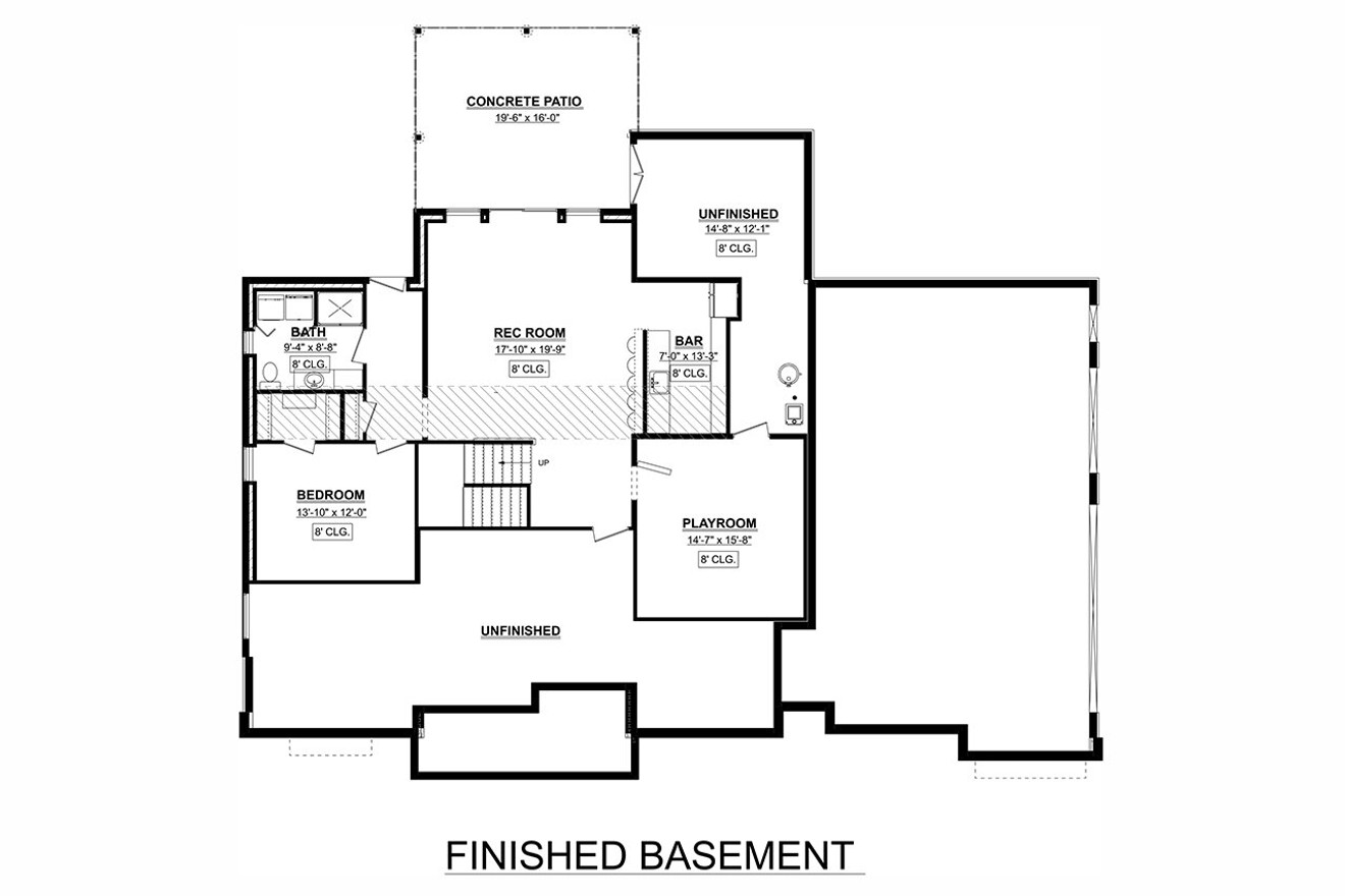 Modern House Plan - 51080 - Basement Floor Plan