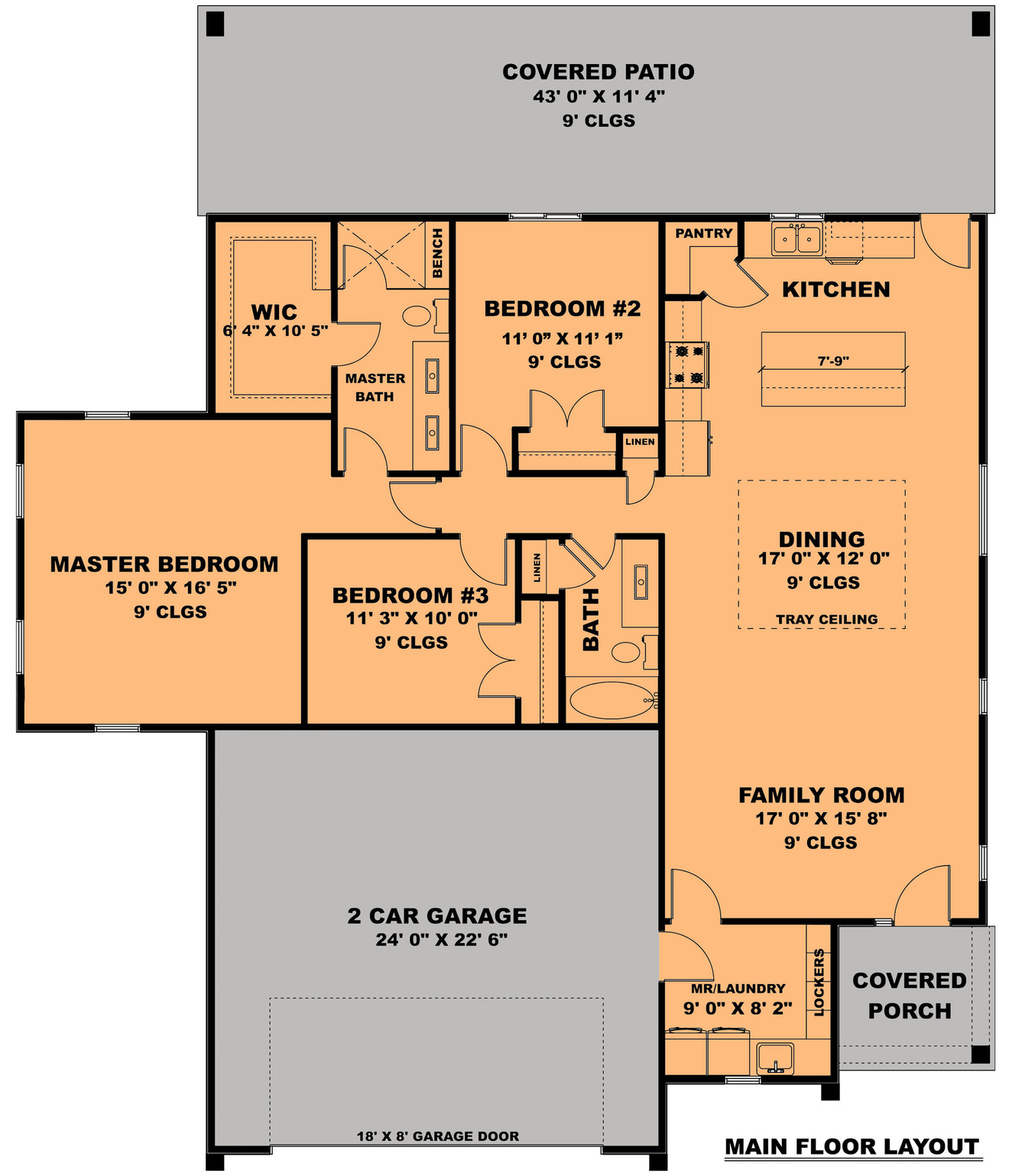 Traditional House Plan - The Primrose 89524 - 1st Floor Plan
