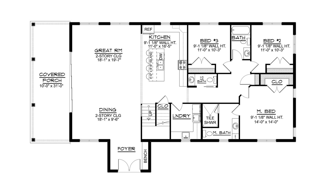 Country House Plan - 12271 - 1st Floor Plan