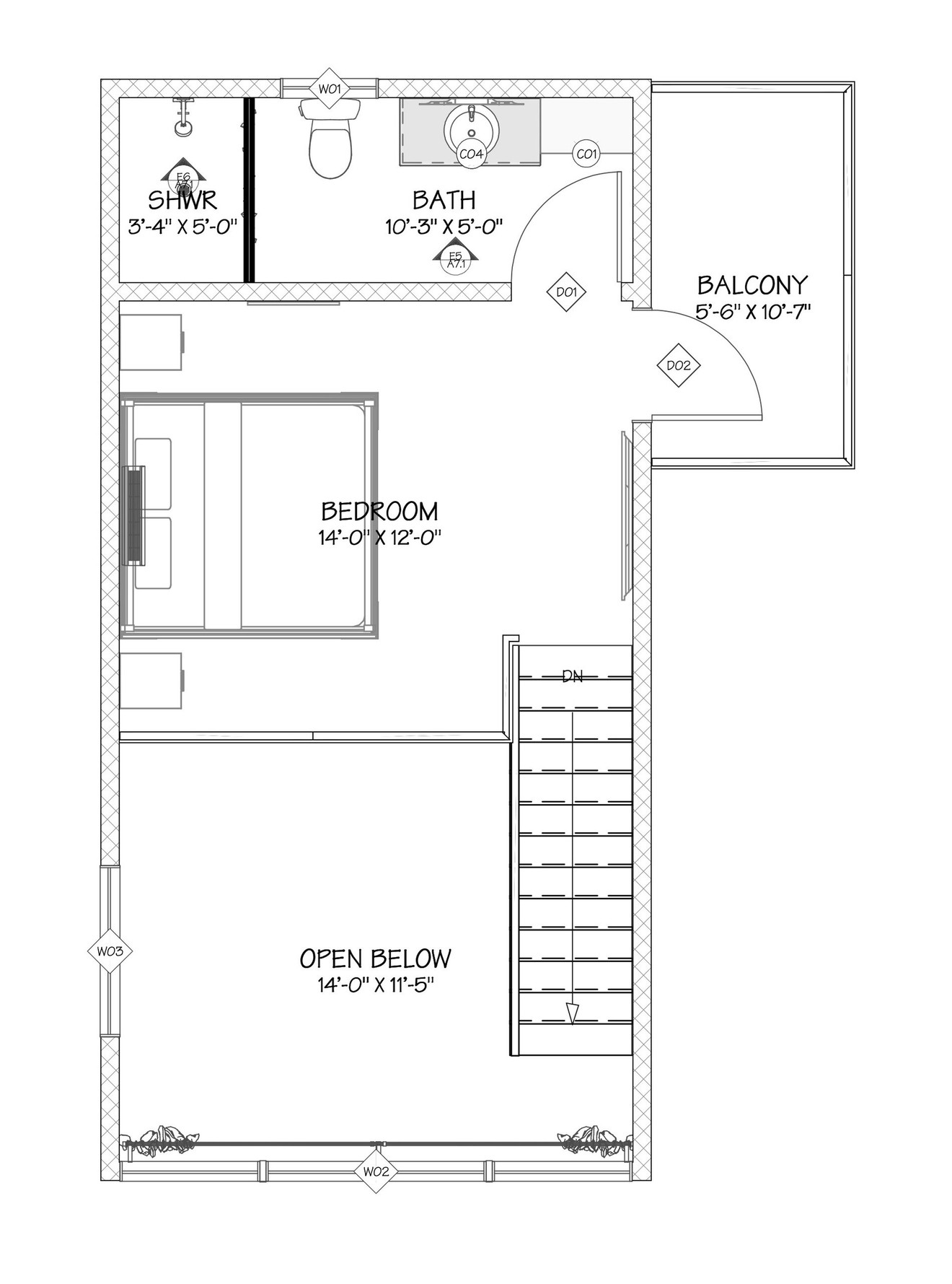 Secondary Image - Contemporary House Plan - El Albanil 35236 - 2nd Floor Plan