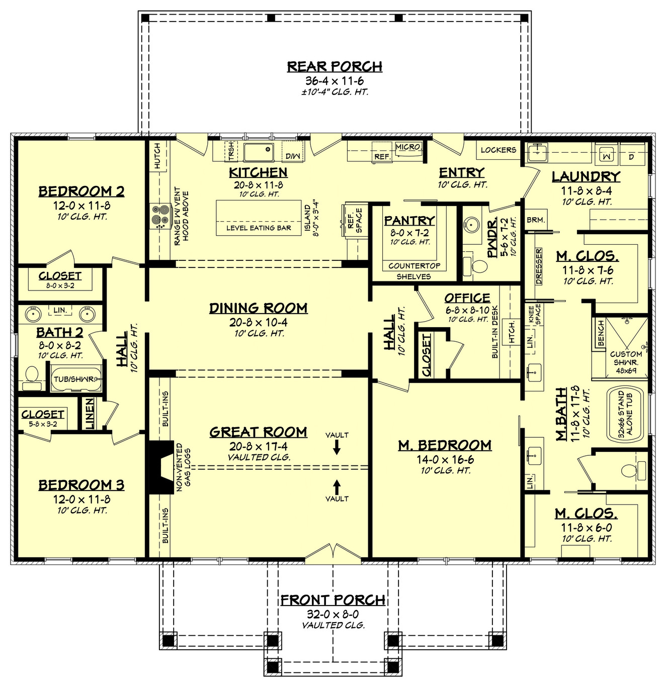 Farmhouse House Plan - Ravenwood 56283 - 1st Floor Plan