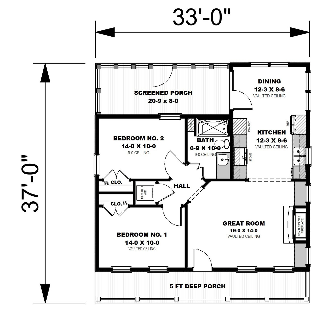 Contemporary House Plan - 52201 - 1st Floor Plan