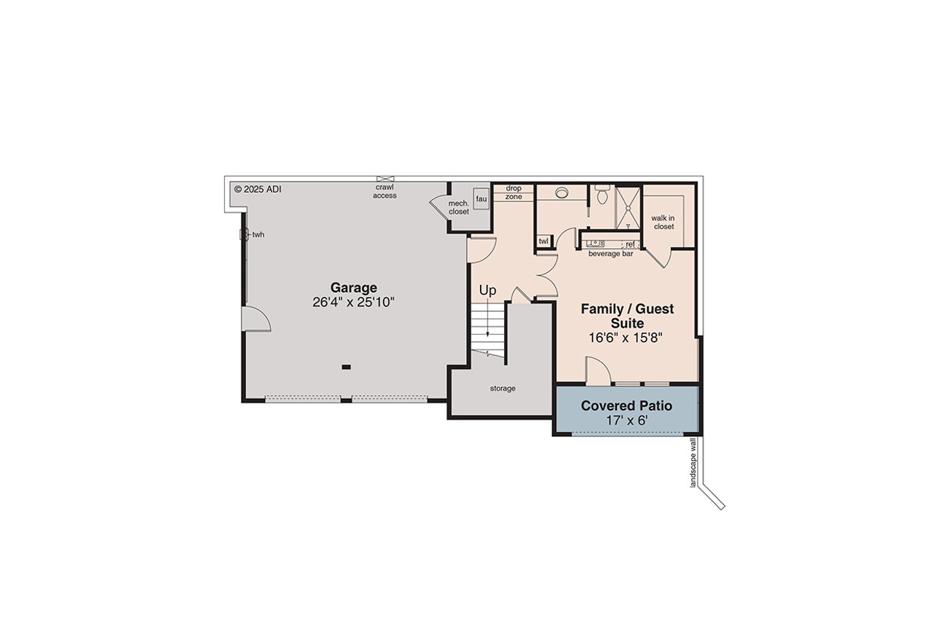 Prairie House Plan - Sycamore Crest 77642 - Basement Floor Plan