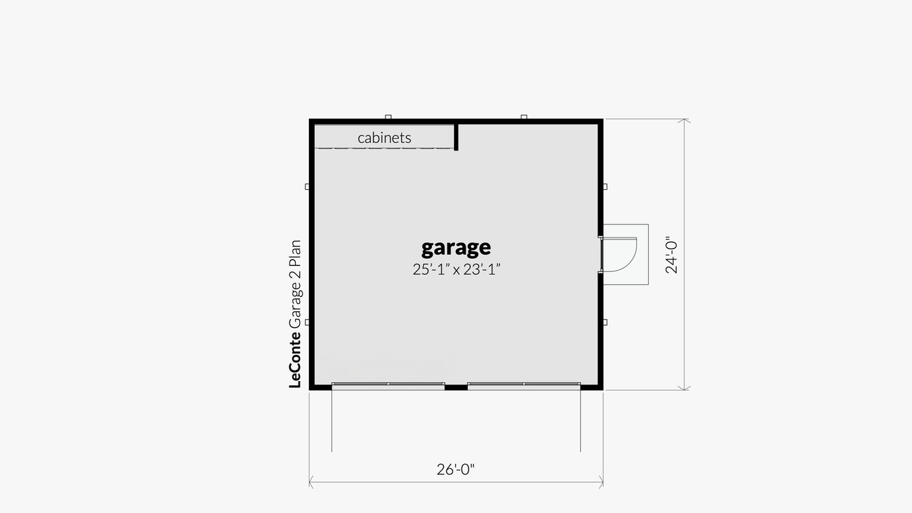 Modern House Plan - LeConte Garage 2 29540 - 1st Floor Plan