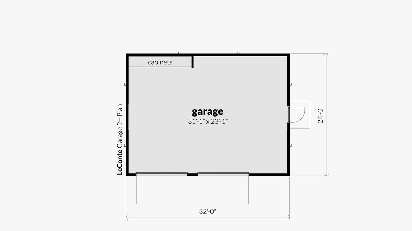 Contemporary House Plan - LeConte Garage 2+ 98529 - 1st Floor Plan