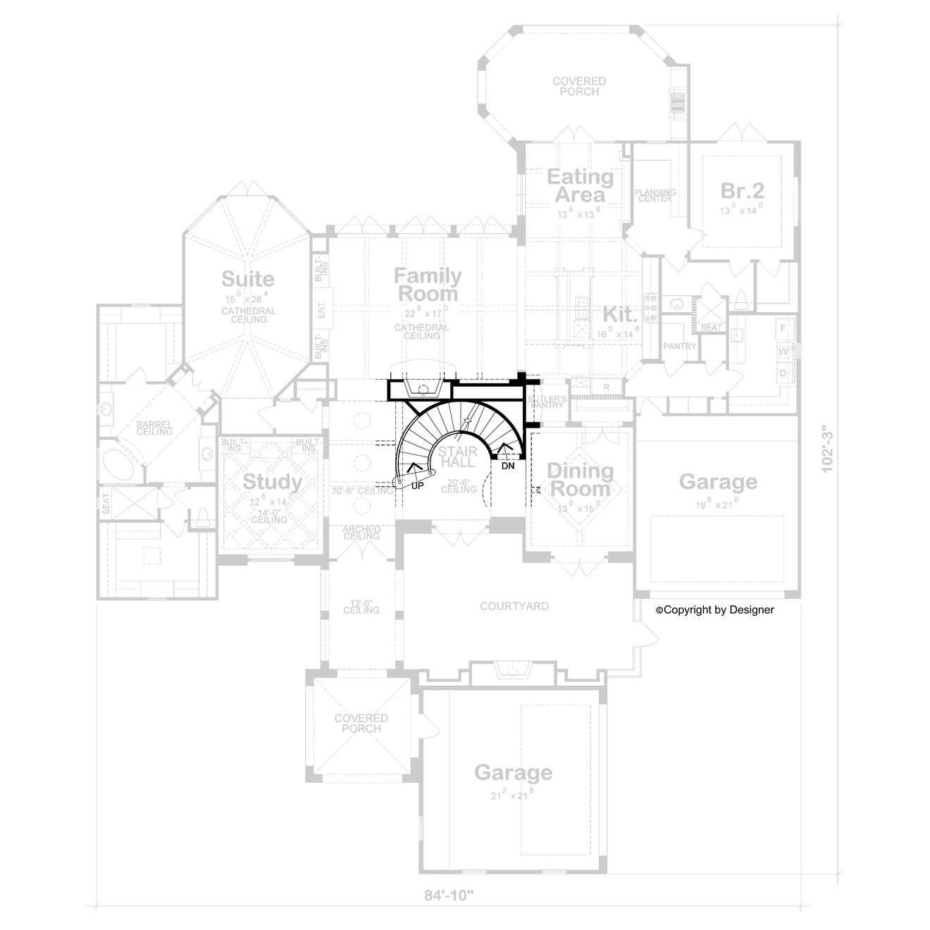 French Country House Plan - Ashwood Hill 22830 - Optional Floor Plan