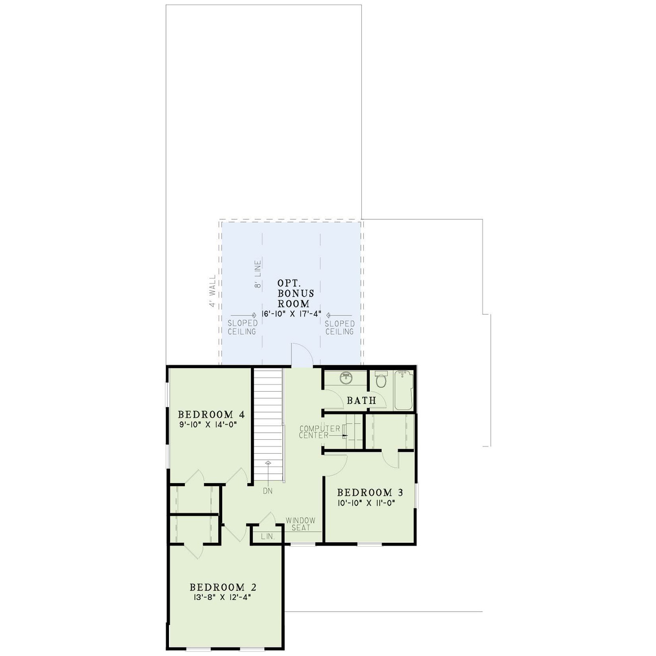 Secondary Image - Traditional House Plan - Park Street 55009 - 2nd Floor Plan