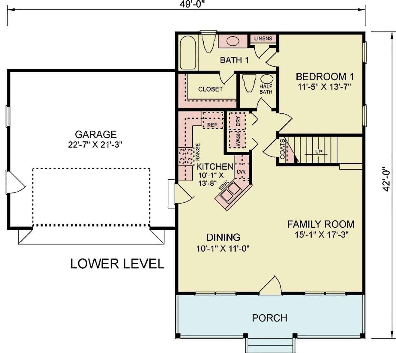 Farmhouse House Plan - Carter 2 39078 - 1st Floor Plan