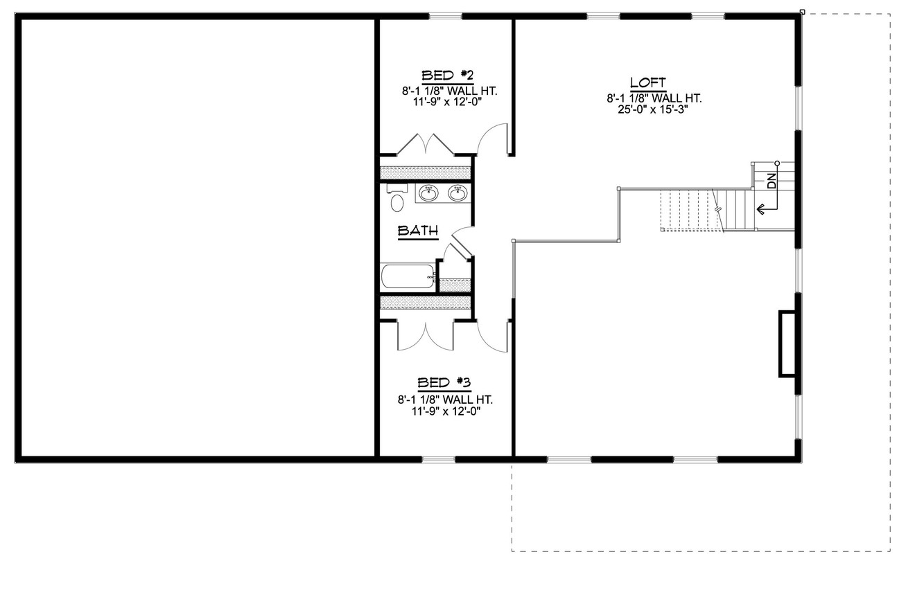 Secondary Image - Farmhouse House Plan - 45419 - 2nd Floor Plan