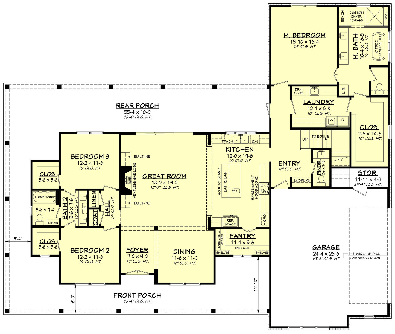 Farmhouse House Plan - Sandy Springs 52526 - 1st Floor Plan