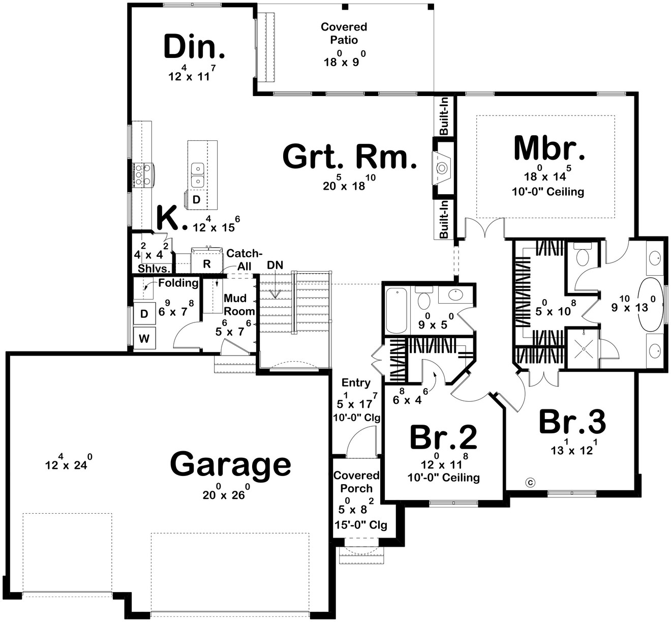 Traditional House Plan - Torrance 31359 - 1st Floor Plan