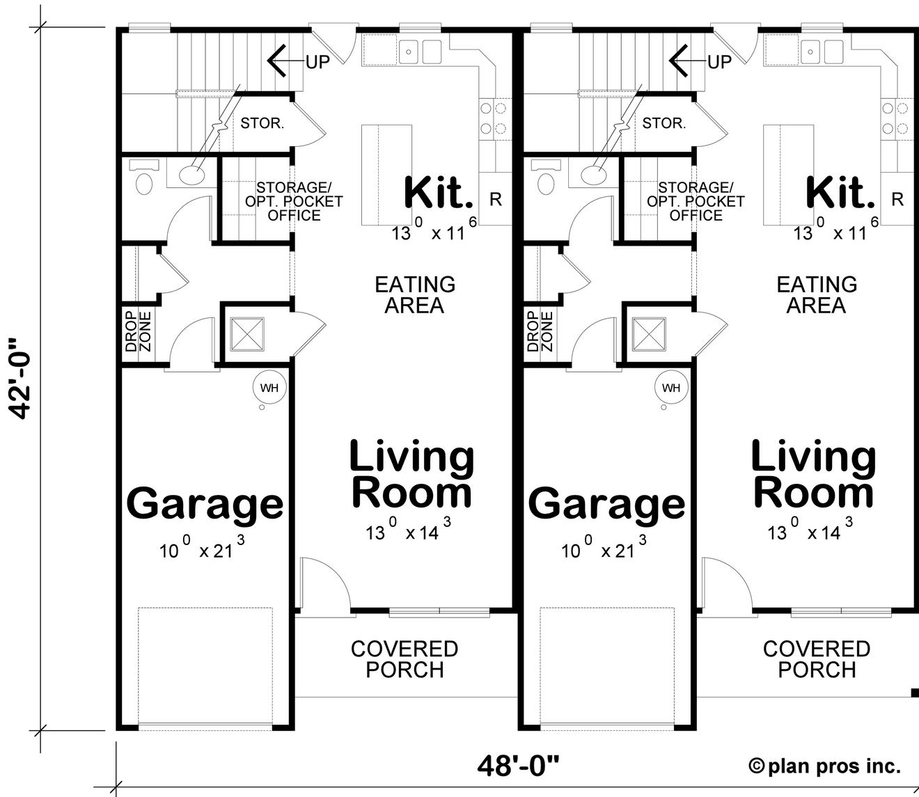 Farmhouse House Plan - Flacco Modern Split 29637 - 1st Floor Plan
