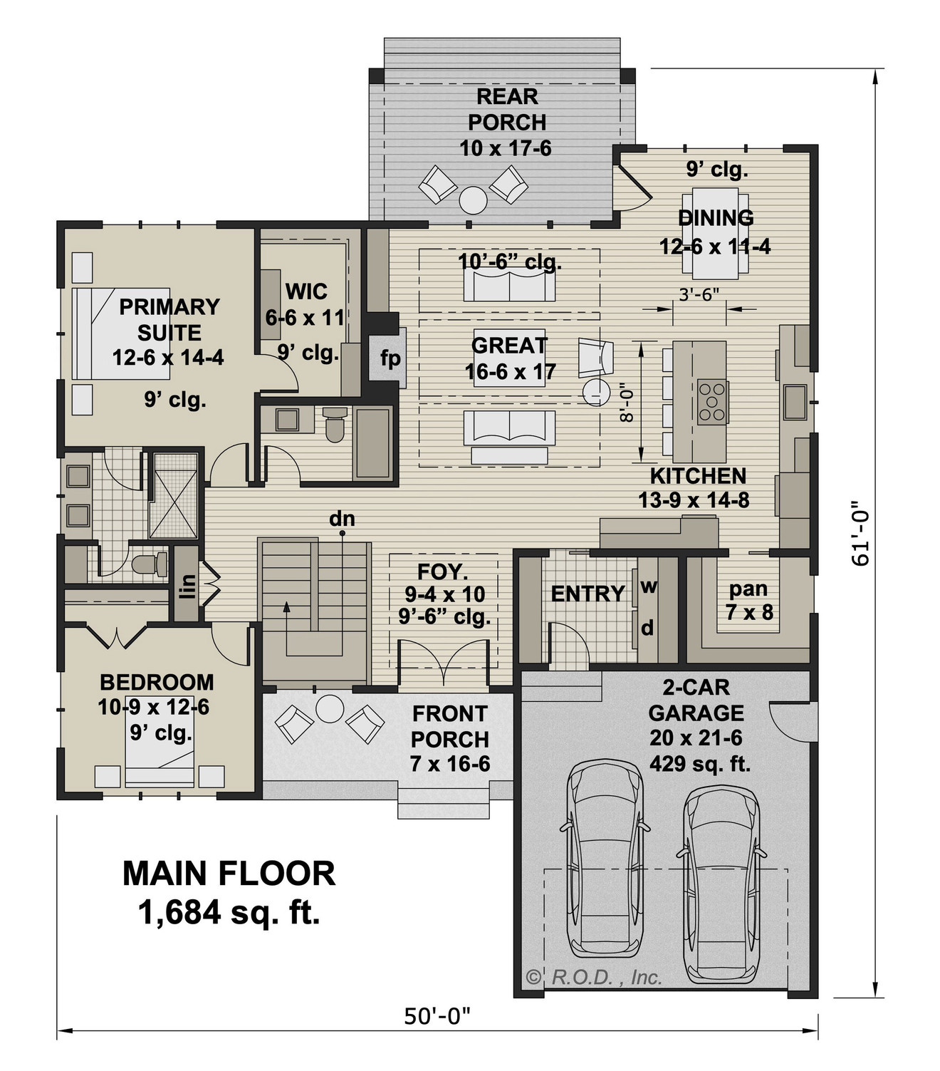 Farmhouse House Plan - Chloe Creek 92916 - 1st Floor Plan