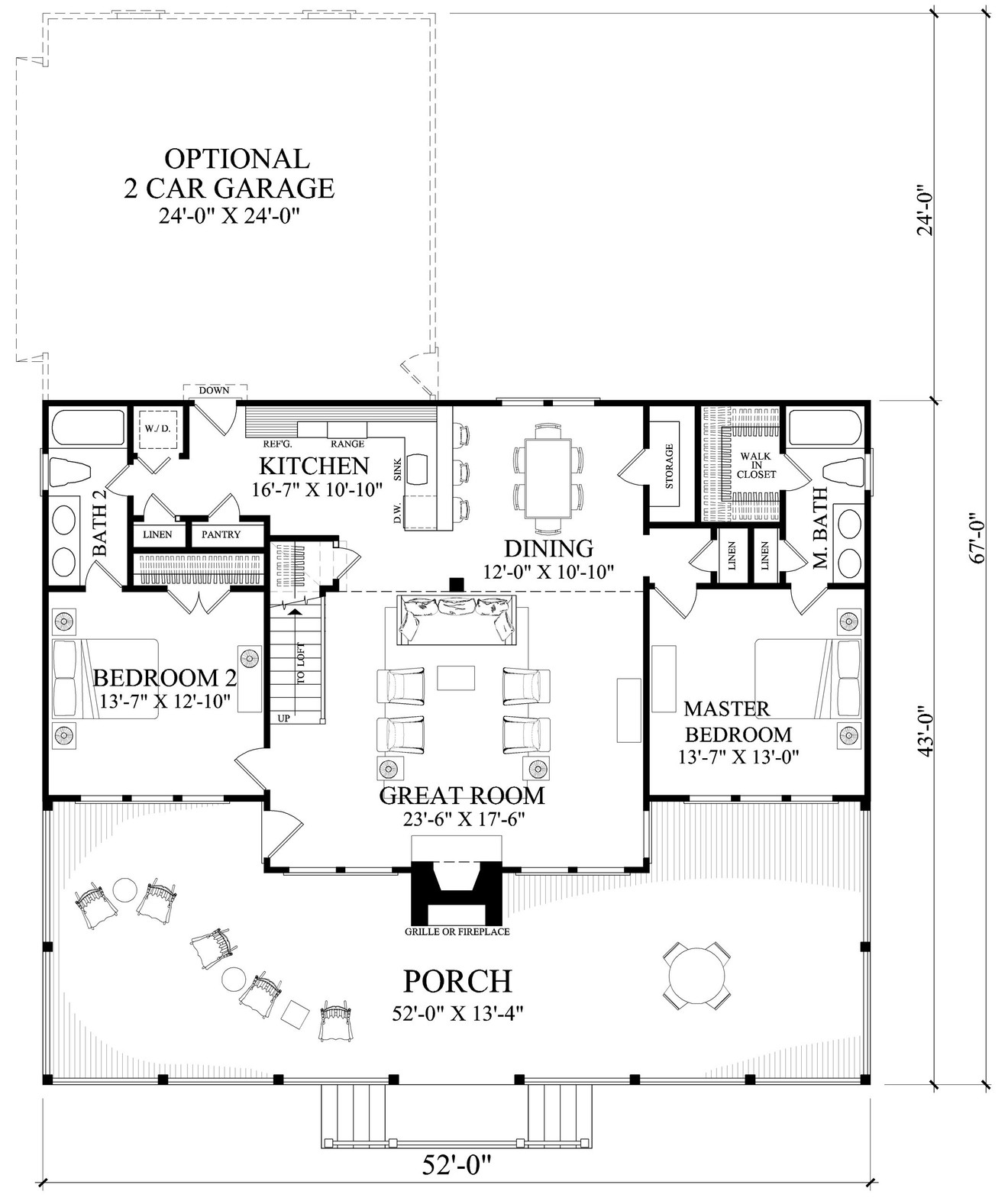 Mountain Rustic House Plan - River Rendezvous 49498 - 1st Floor Plan